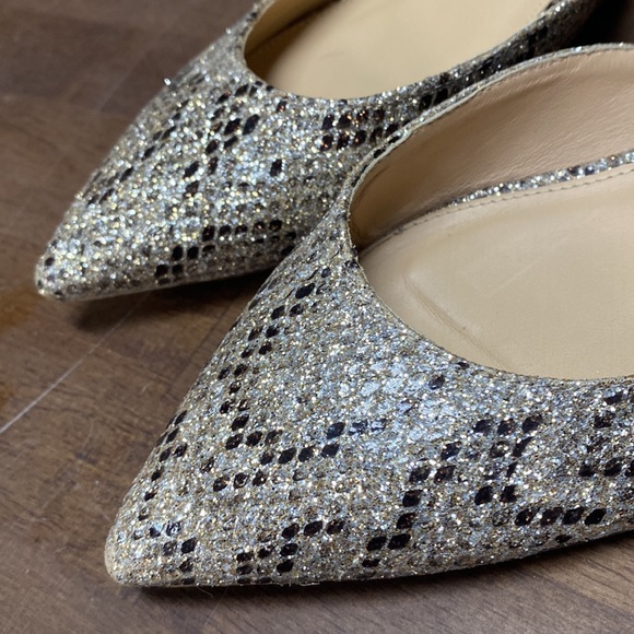 J.Crew Audrey Glitter Snakeskin flats - Picture 8 of 9